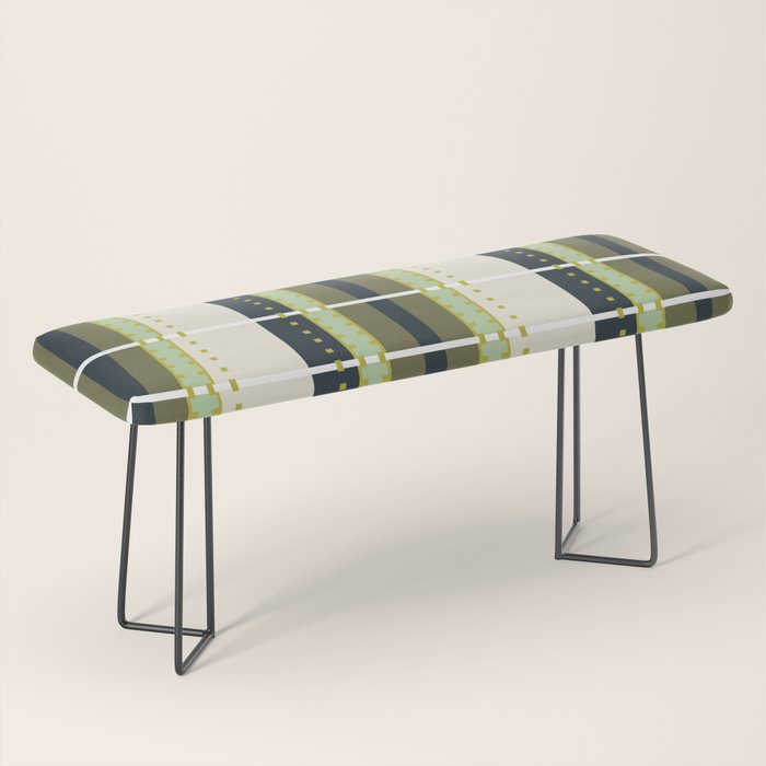 Grassy Dashed Stripes Bench Gallery Image 1