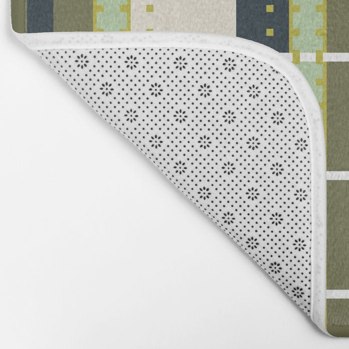 Grassy Dashed Stripes Bath Mat Gallery Image 2