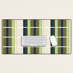 Grassy Dashed Stripes Desk Mat Gallery Image 1