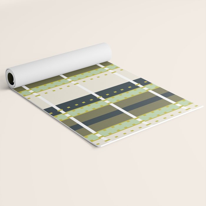Grassy Dashed Stripes Yoga Mat Gallery Image 2