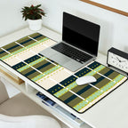 Grassy Dashed Stripes Desk Mat Gallery Image 2