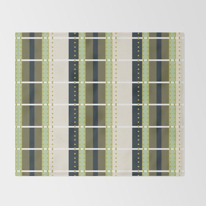 Grassy Dashed Stripes Throw Blanket Gallery Image 2