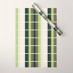 Grassy Dashed Stripes Wrapping Paper Gallery Image 1