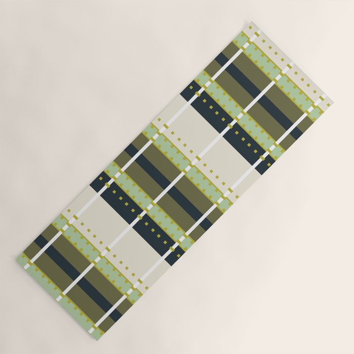 Grassy Dashed Stripes Yoga Mat Gallery Image 1