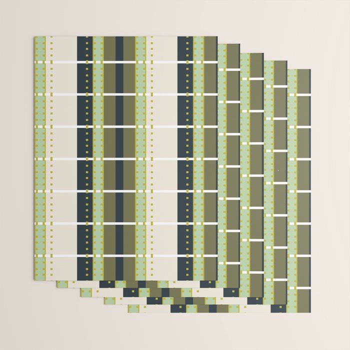 Grassy Dashed Stripes Wrapping Paper Gallery Image 3