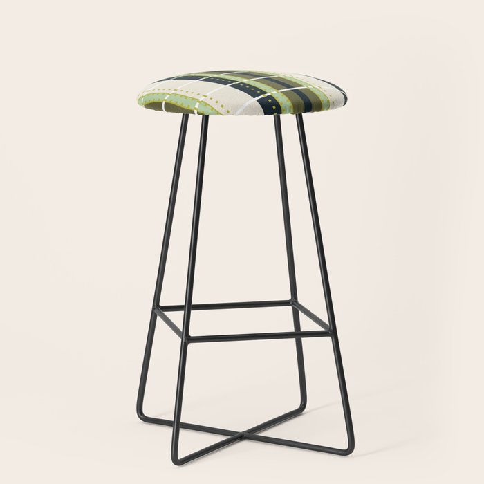 Grassy Dashed Stripes Stool Gallery Image 1