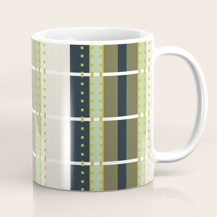 Grassy Dashed Stripes Coffee Mug Gallery Image 1