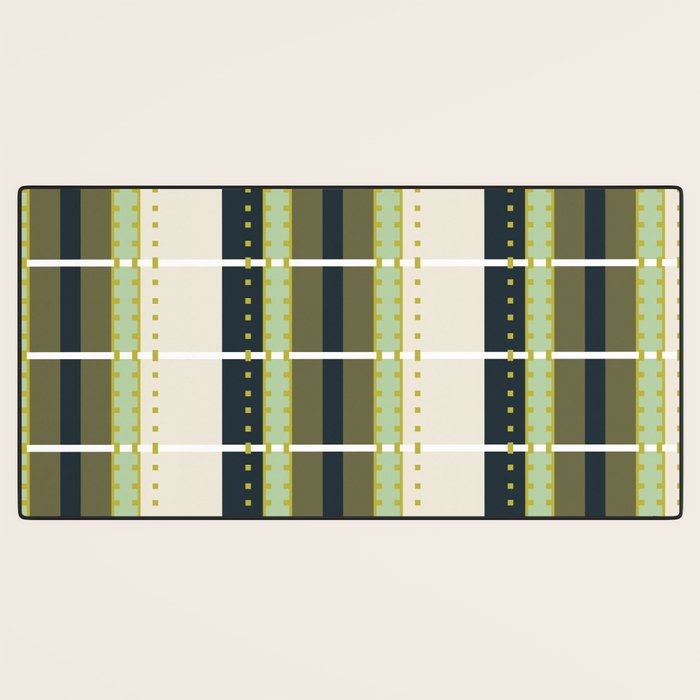 Grassy Dashed Stripes Desk Mat Gallery Image 3