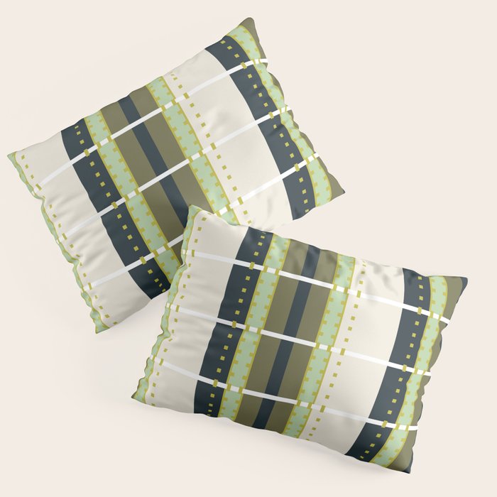 Grassy Dashed Stripes Pillow Sham Gallery Image 3