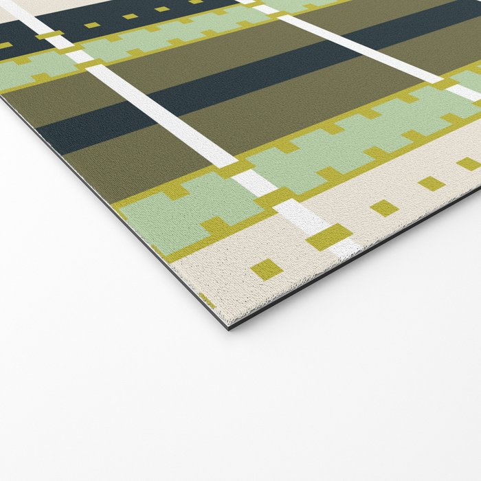 Grassy Dashed Stripes Welcome Mat Gallery Image 2