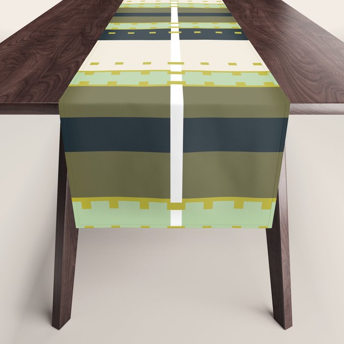 Grassy Dashed Stripes Table Runner Gallery Image 1