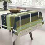 Grassy Dashed Stripes Tablecloth Gallery Image 3