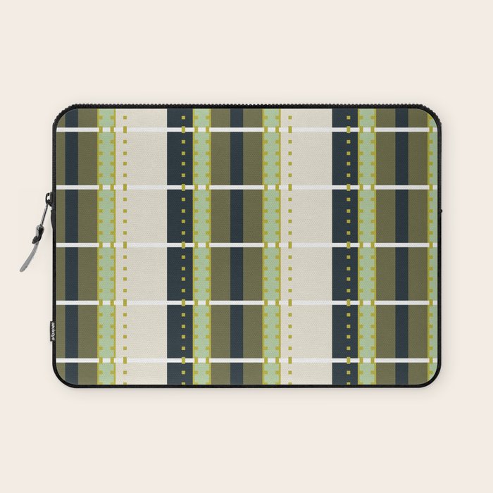 Grassy Dashed Stripes Laptop Sleeve Gallery Image 1