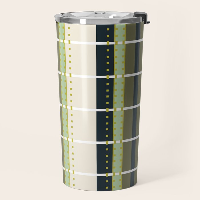 Grassy Dashed Stripes Travel Mug Gallery Image 2