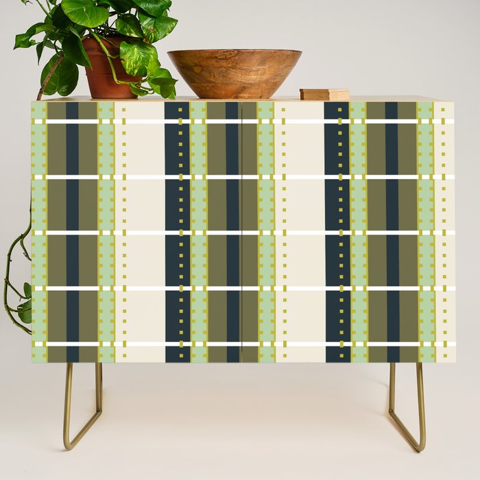 Grassy Dashed Stripes Credenza Gallery Image 1