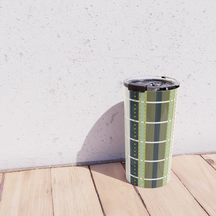 Grassy Dashed Stripes Travel Mug Gallery Image 4