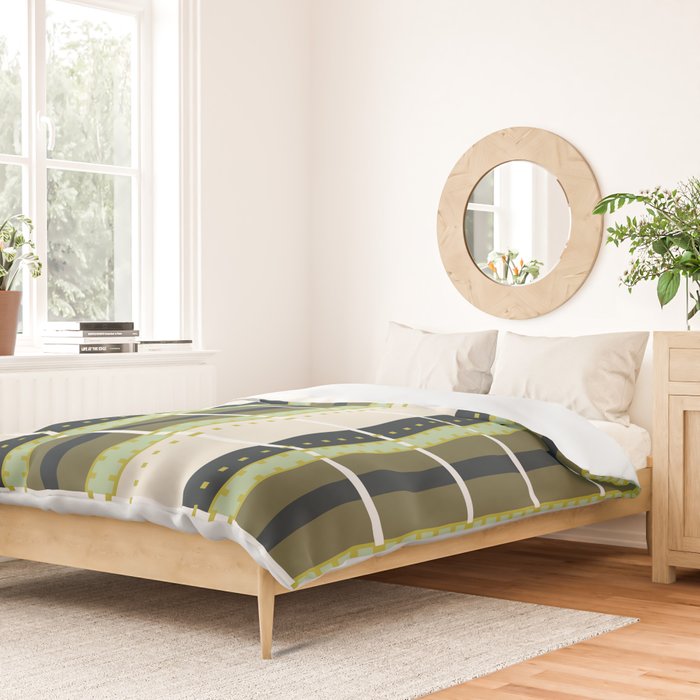 Grassy Dashed Stripes Duvet Cover Gallery Image 2