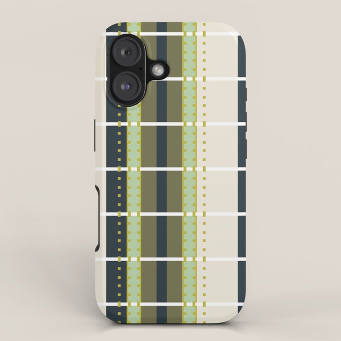 Grassy Dashed Stripes iPhone Case Gallery Image 1