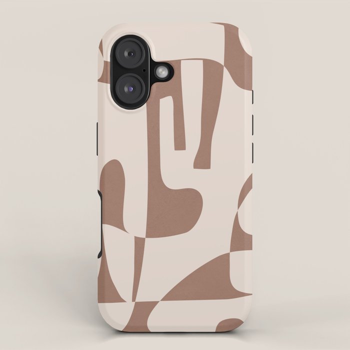 Mocha Modern Abstract 3 iPhone Case Gallery Image 1