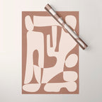 Mocha Modern Abstract 3 Wrapping Paper Gallery Image 1