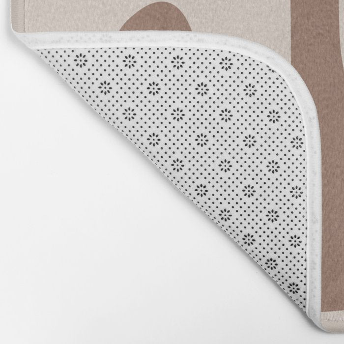 Mocha Modern Abstract 3 Bath Mat Gallery Image 2