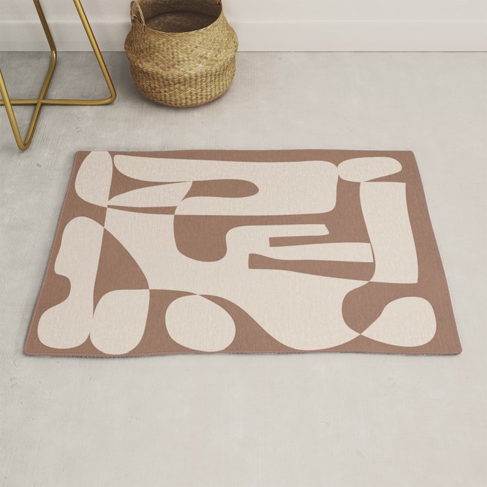 Mocha Modern Abstract 3 Rug Gallery Image 1