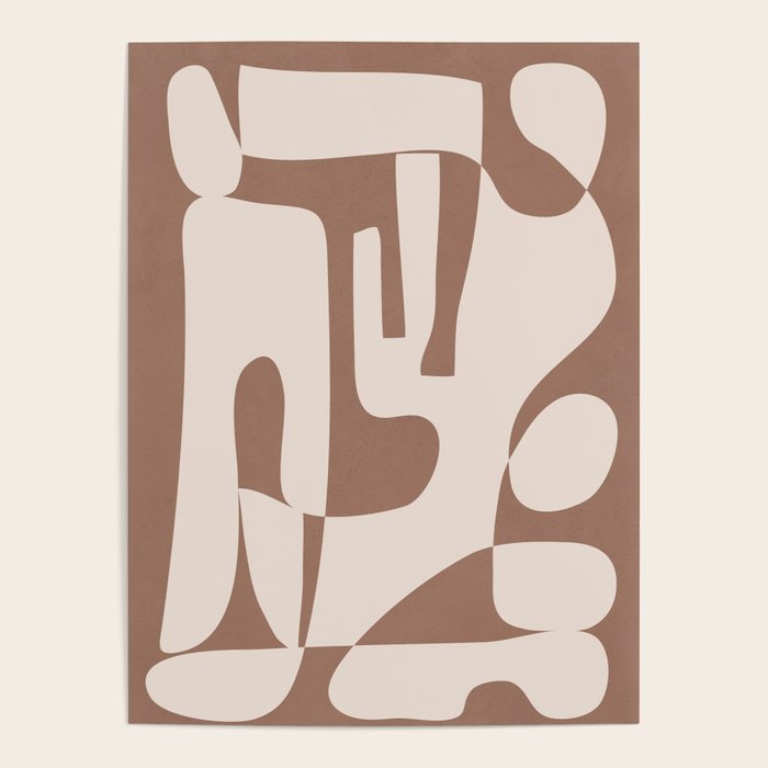 Mocha Modern Abstract 3 Poster Gallery Image 4