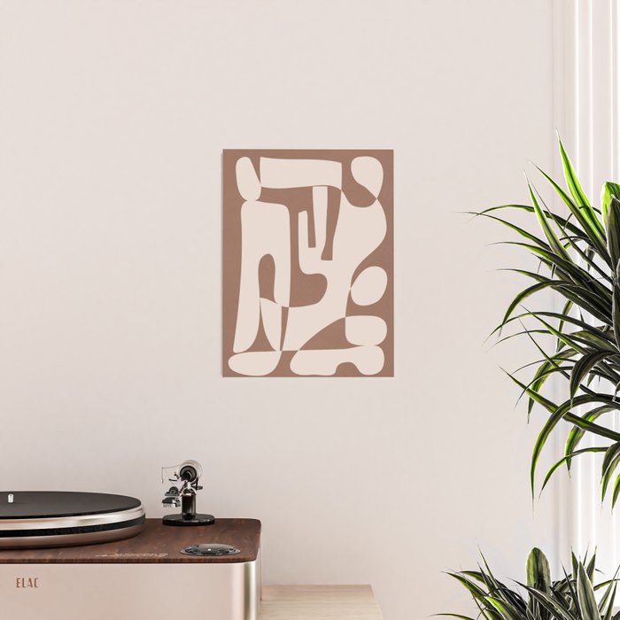 Mocha Modern Abstract 3 Poster Gallery Image 2