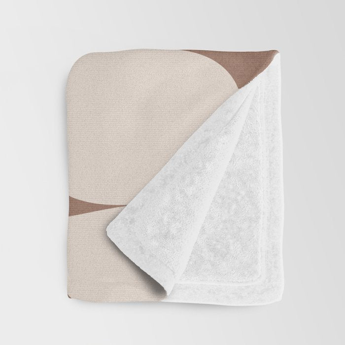 Mocha Modern Abstract 3 Throw Blanket Gallery Image 3