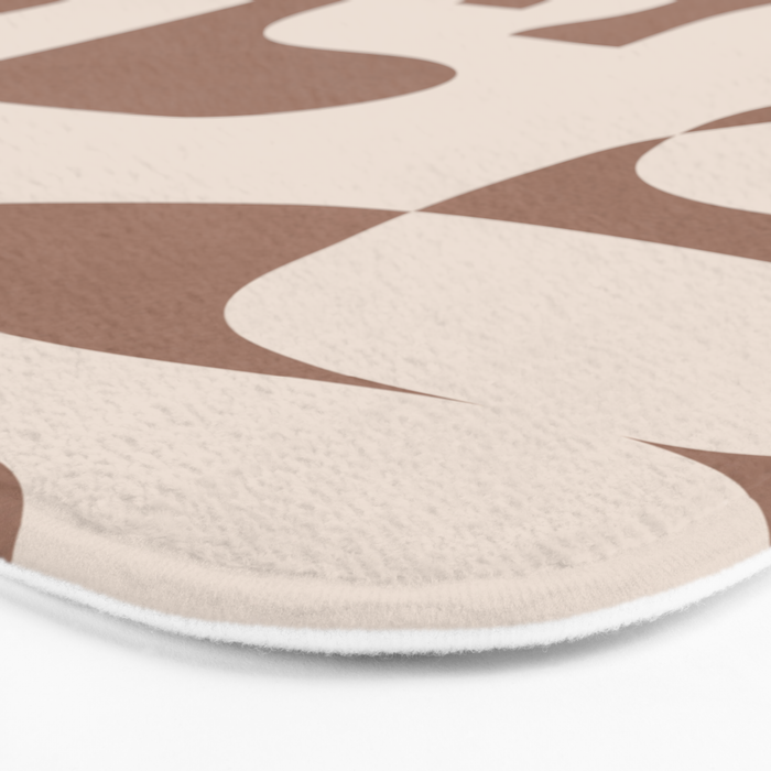 Mocha Modern Abstract 3 Bath Mat Gallery Image 3