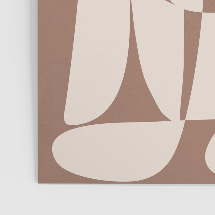 Mocha Modern Abstract 3 Poster Gallery Image 3