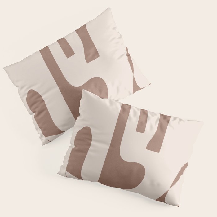 Mocha Modern Abstract 3 Pillow Sham Gallery Image 3