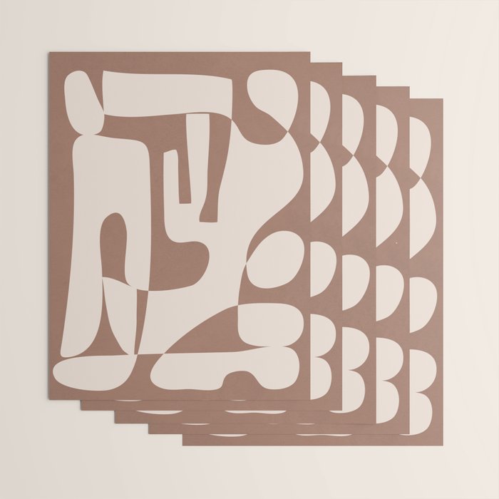 Mocha Modern Abstract 3 Wrapping Paper Gallery Image 3