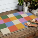 Bold Colorful Checks Pattern - Large XXXVII Outdoor Rug Gallery Image 2