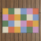 Bold Colorful Checks Pattern - Large XXXVII Outdoor Rug Gallery Image 1