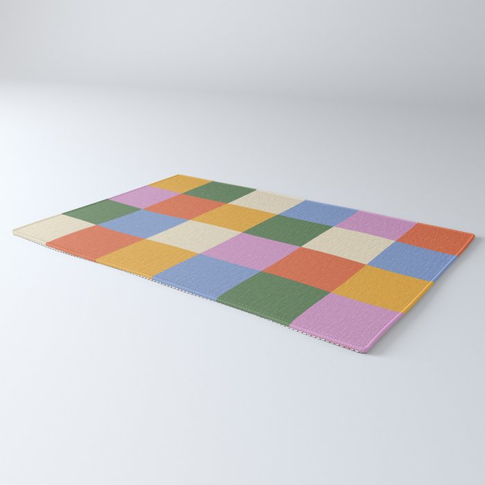 Bold Colorful Checks Pattern - Large XXXVII Rug Gallery Image 3