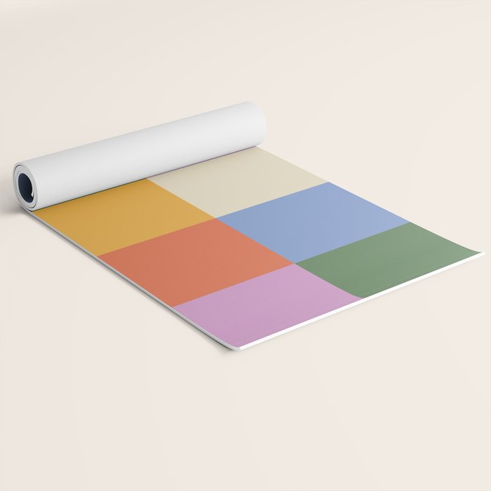 Bold Colorful Checks Pattern - Large XXXVII Yoga Mat Gallery Image 2