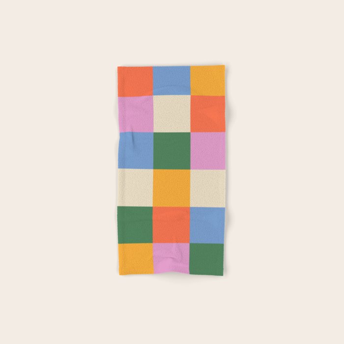 Bold Colorful Checks Pattern - Large XXXVII Bath Towel Gallery Image 1