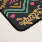 Mangatsika Mountain Stripe - Gold, pink, and teal Desk Mat Gallery Image 4