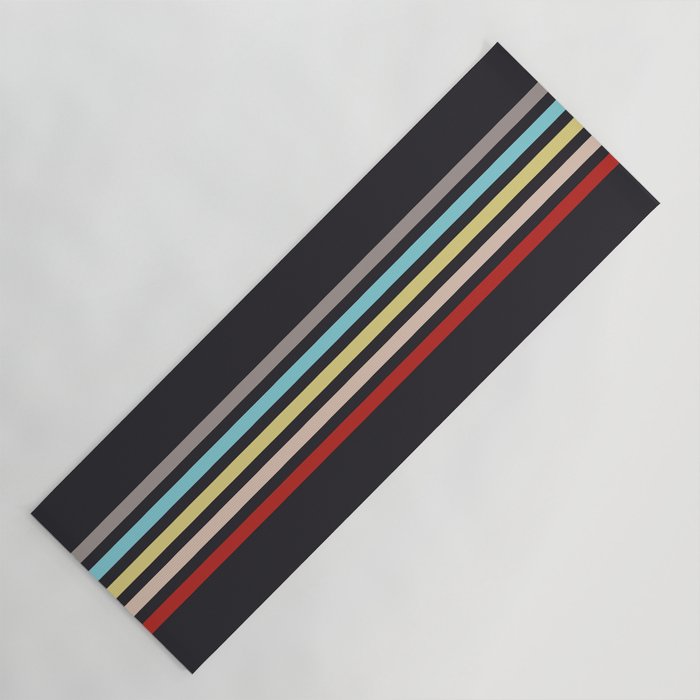 Ujimasa - Classic Retro Stripes Yoga Mat Gallery Image 1
