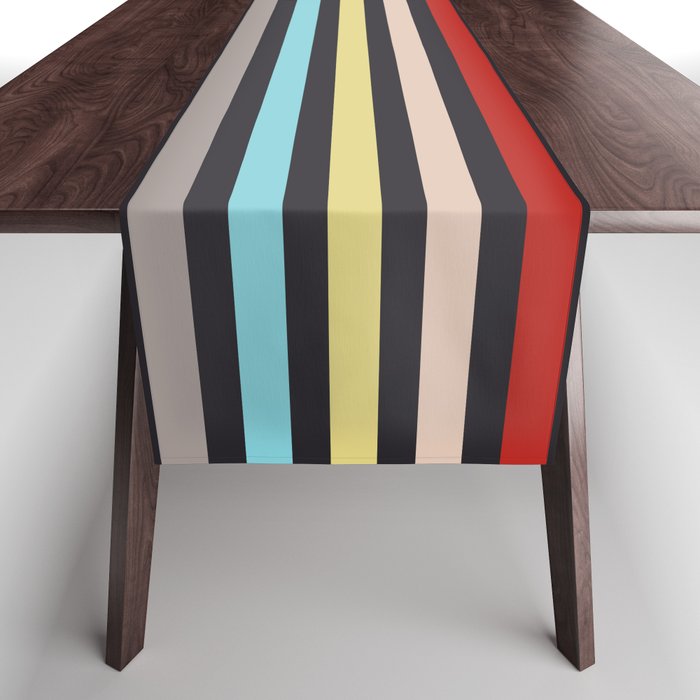 Ujimasa - Classic Retro Stripes Table Runner Gallery Image 1