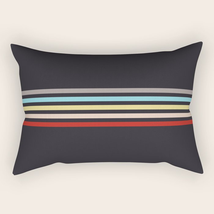 Ujimasa - Classic Retro Stripes Rectangular Pillow Gallery Image 1