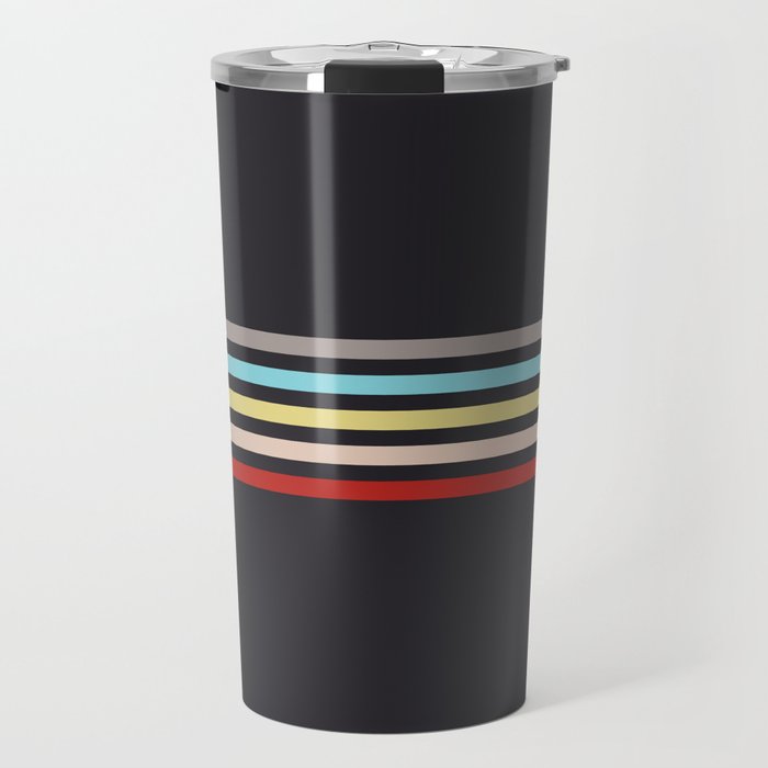 Ujimasa - Classic Retro Stripes Travel Mug Gallery Image 1