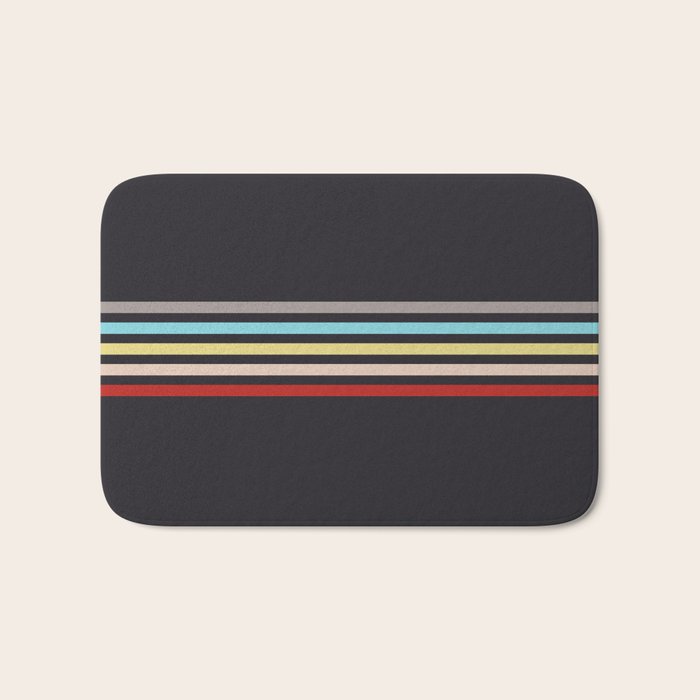 Ujimasa - Classic Retro Stripes Bath Mat Gallery Image 1