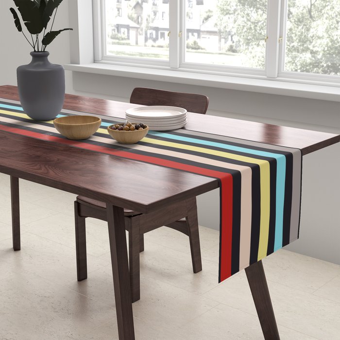 Ujimasa - Classic Retro Stripes Table Runner Gallery Image 2