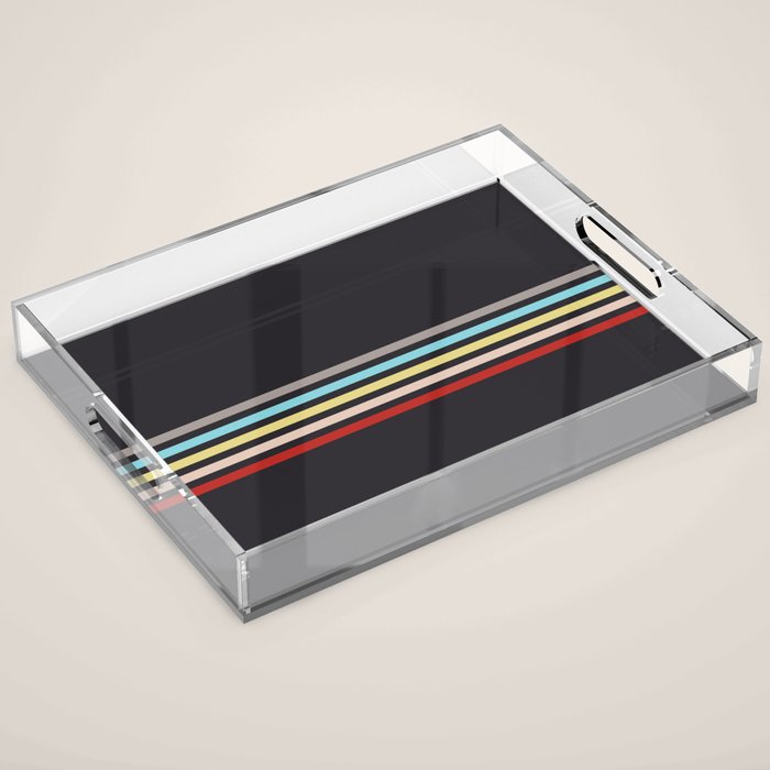 Ujimasa - Classic Retro Stripes Acrylic Tray Gallery Image 1