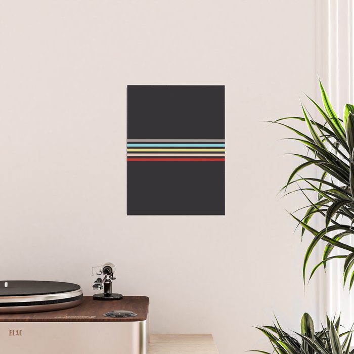 Ujimasa - Classic Retro Stripes Poster Gallery Image 2
