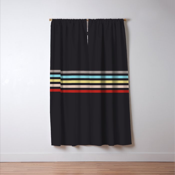 Ujimasa - Classic Retro Stripes Window Curtain Gallery Image 3