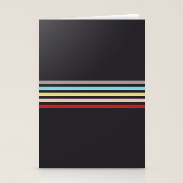 Ujimasa - Classic Retro Stripes Stationery Card Gallery Image 1