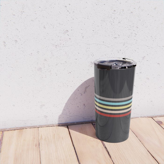 Ujimasa - Classic Retro Stripes Travel Mug Gallery Image 4